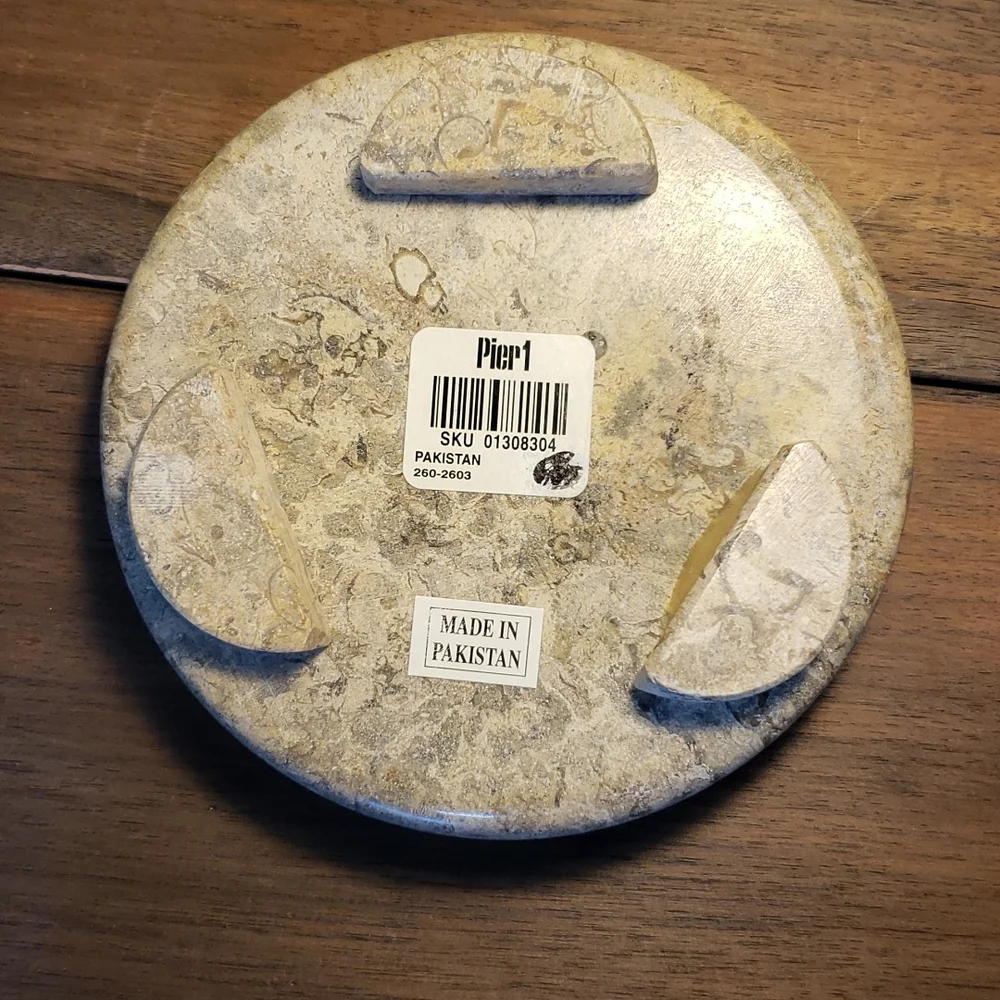 Pier 1 Natural Stone Candle Stand Holder
